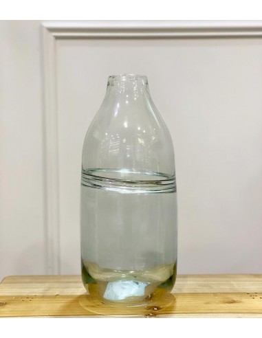 Jarrón botella transparente