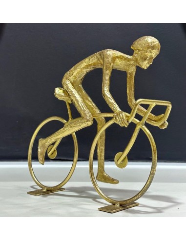 Ciclista Metal Oro 2