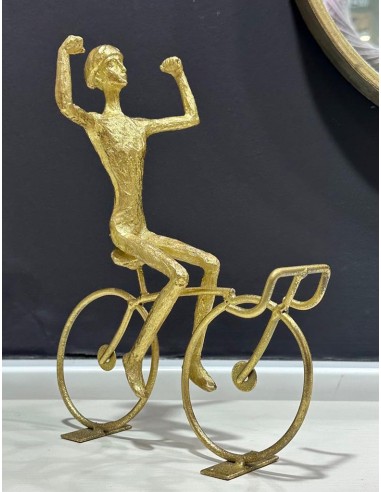Ciclista Metal Oro 3