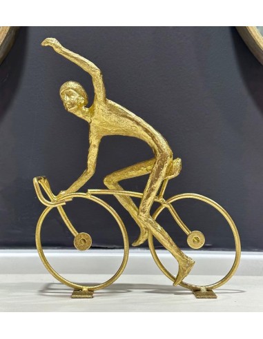 Ciclista Metal Oro 5