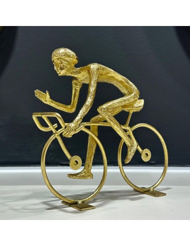 Ciclista Metal Oro 6